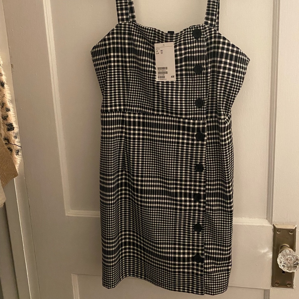 Black/white checked h&m dress